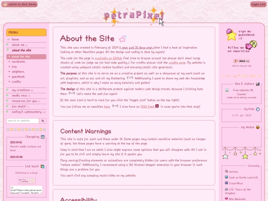 about/about-the-site screenshot