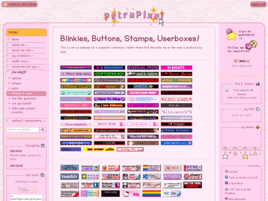 about/blinkies screenshot
