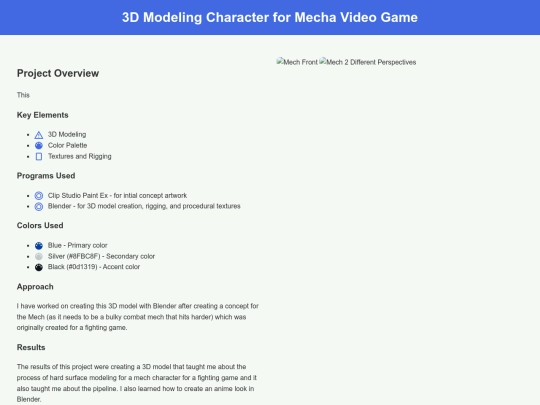 3D Modeling Character Portfolio screenshot