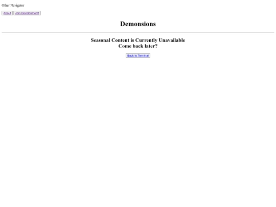 SeasonalContentCurrentlyUnavailable screenshot