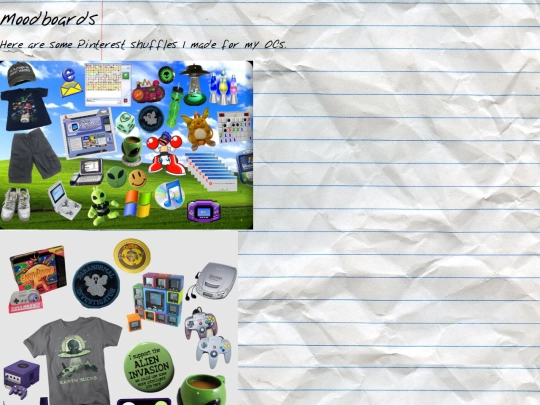 OC pages/moodboards screenshot