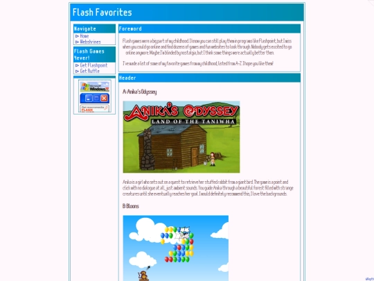flash screenshot