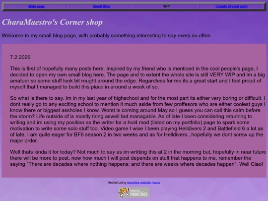 small blog screenshot