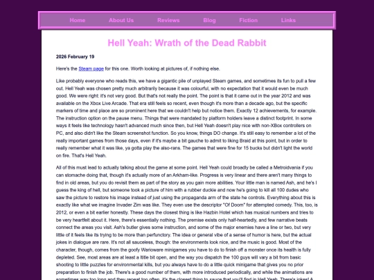 reviews/2026-02-19-Hell-Yeah screenshot