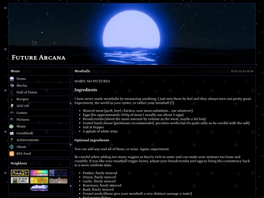 recipes/meatballs screenshot