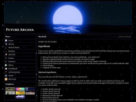 recipes/meatballs screenshot