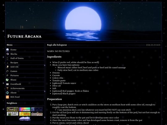 recipes/ragu screenshot