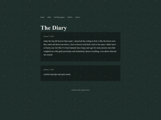 diary screenshot