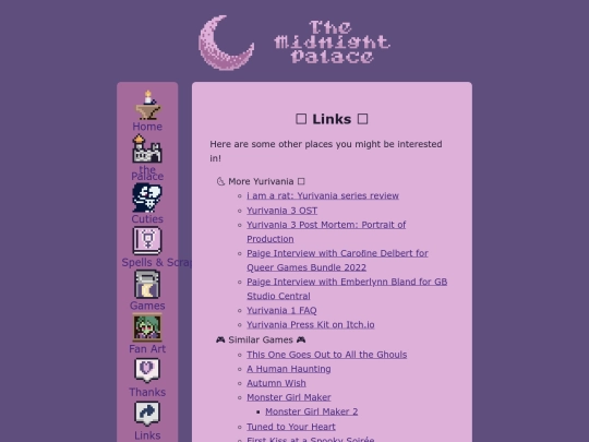 links screenshot