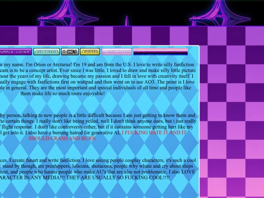 aboutme screenshot