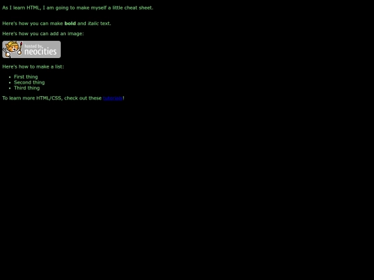 cheatsheet screenshot
