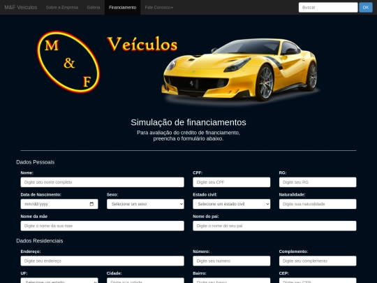 financiamentos screenshot