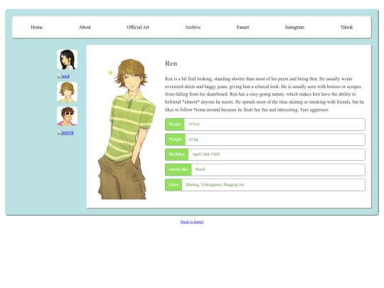 chracter page/Ren screenshot