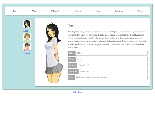 chracter page/nemu screenshot