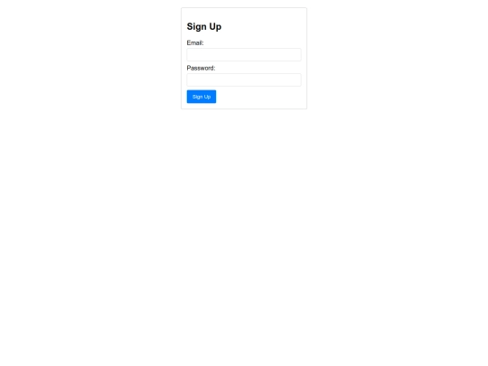 signup screenshot