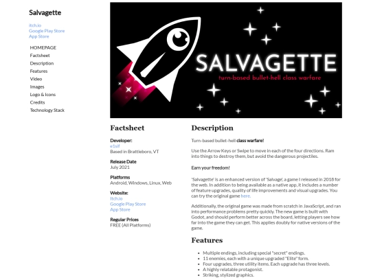 salvagette/presskit screenshot