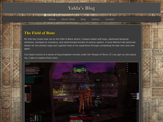 blog screenshot