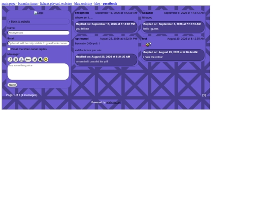 guestbook screenshot