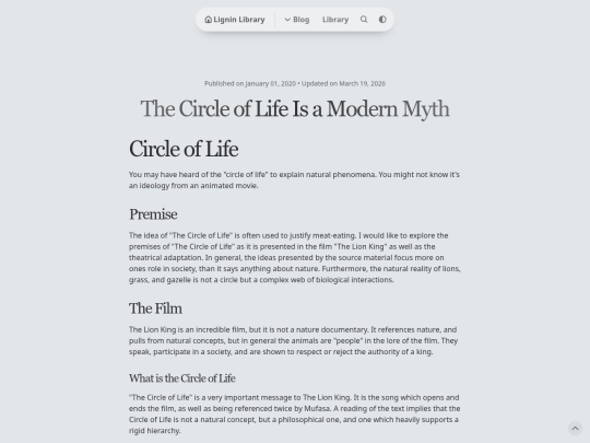 blog/circle-of-life screenshot