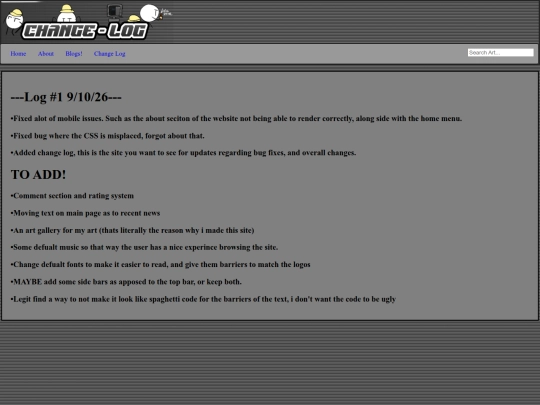 changelog screenshot