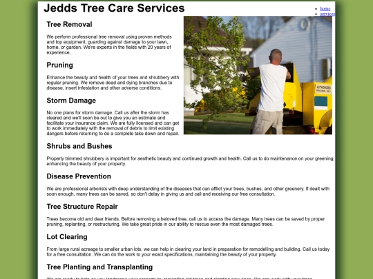 Jedd's Tree Care/jtc_services screenshot