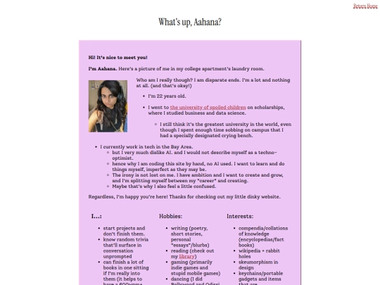 aboutme screenshot