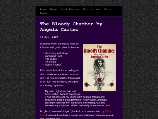 posts/2022-12-19-The-Bloody-Chamber-by-Angela-Carter screenshot