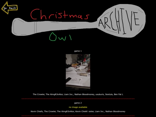 christmasowlarchive screenshot