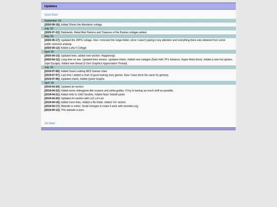 updates screenshot