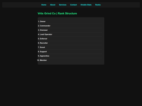 ranks screenshot