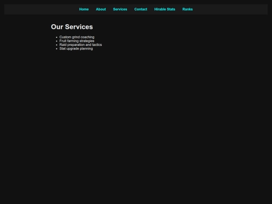 services screenshot