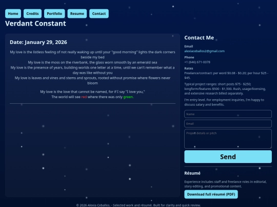 portfolio/green screenshot