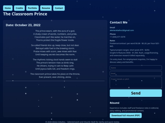 portfolio/prince screenshot