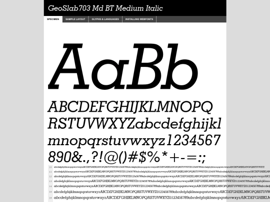 fontkit/geometric_slabserif_703_medium_italic_bt-demo screenshot