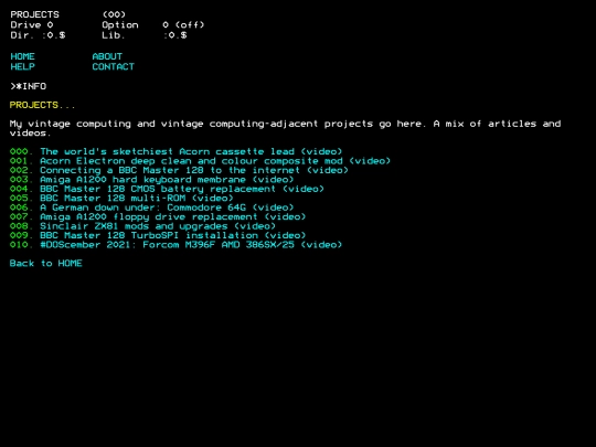 projects screenshot