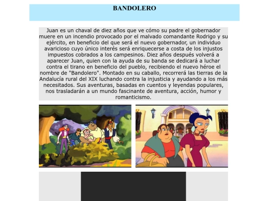 web90s/webs_adjuntas/bandolero screenshot