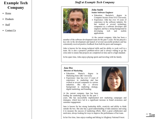 staff_page screenshot