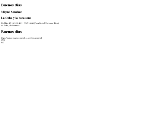 horajavacript screenshot