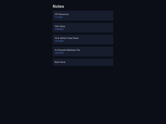 notes screenshot