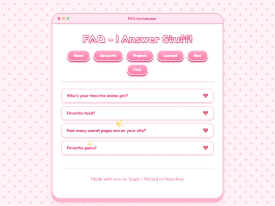 faq screenshot