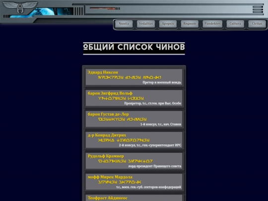 sodalitas/dignitatum/roster screenshot