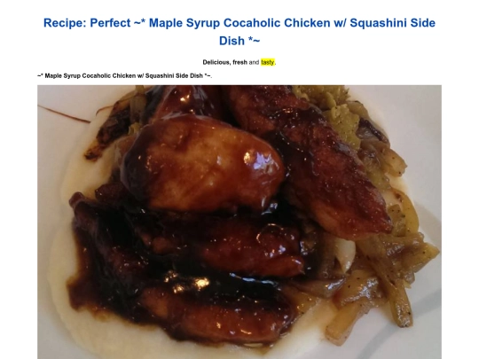 322-recipe-perfect-maple-syrup-cocaholic-chicken-w-squashini-side-dish screenshot