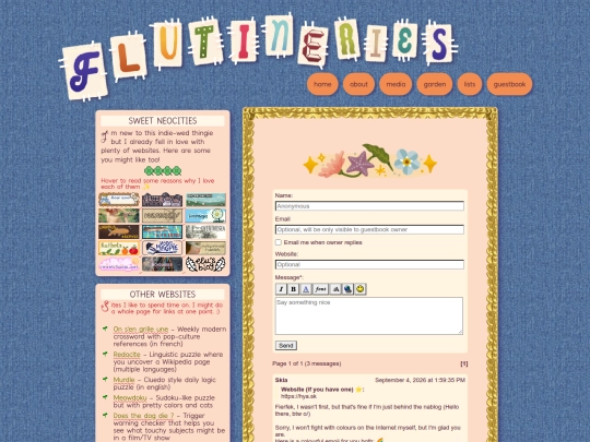 guestbook screenshot