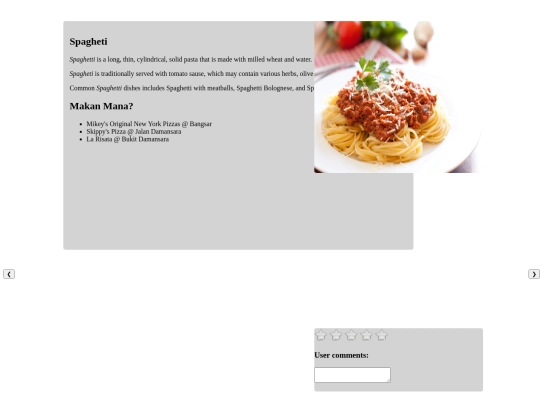 spaghetti screenshot