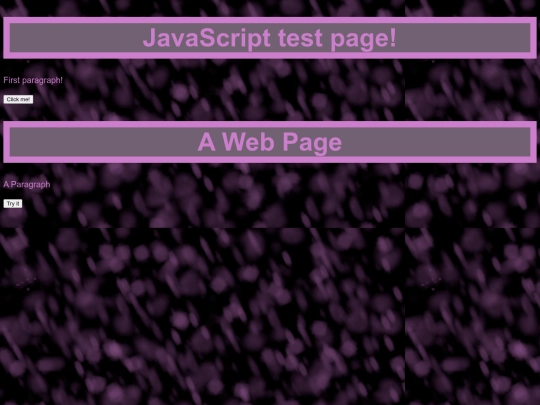 JStestpage screenshot