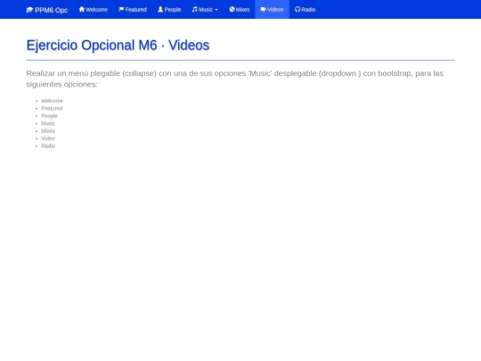 Modulo6/opcional/videos screenshot