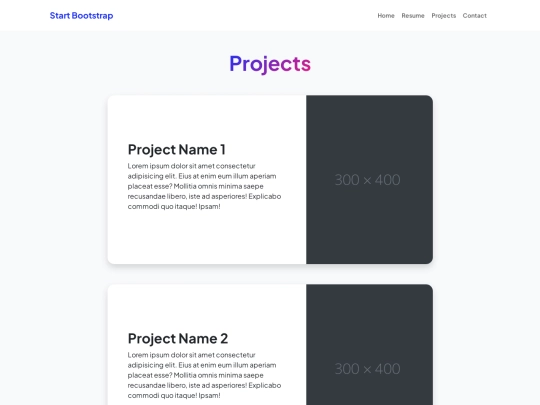 projects screenshot