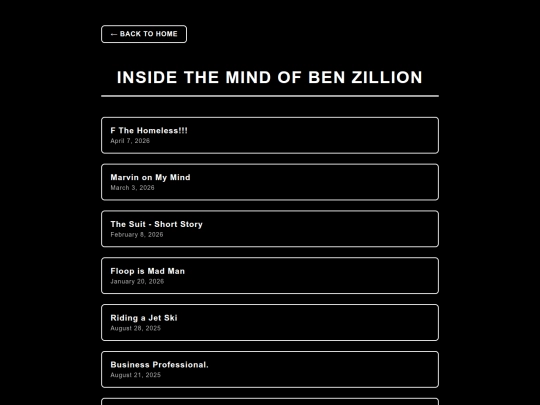 BZblogpage screenshot