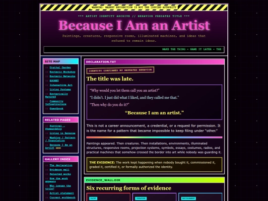 because-i-am-an-artist screenshot