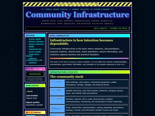 community-infrastructure screenshot